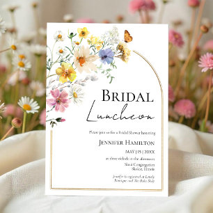 Bridal Luncheon   Wildflower Boho Bridal Shower Invitation
