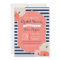 Bridal or Baby Shower Invitation Bold Stripe Coral