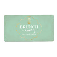 Bridal or Baby Shower Mini Champagne Label