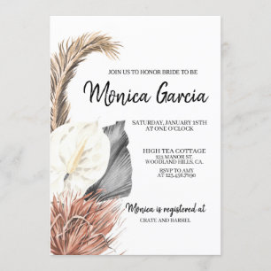 Bridal PAMPAS GRASS/BOHEMIAN Invitation