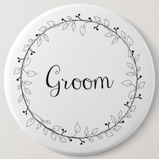 Bridal party badges Groom