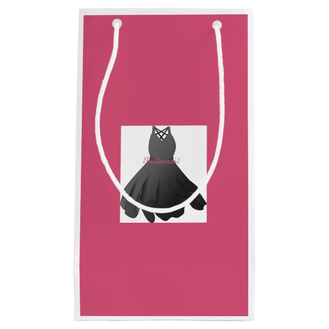 Bridal Party Bridesmaid Dress Pink Gift Bag (Front)