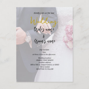 Bridal party celebration postcard