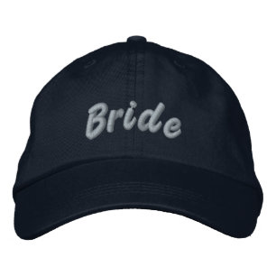 Bridal Party Embroidered Hat, Custom Bride Wedding Hat