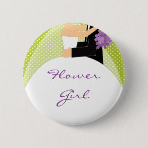Bridal Party Flower Girl Button / Pin