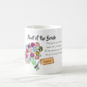 Bridal Party Gift Personalised Thank You Message Coffee Mug