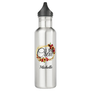 Bridal Party Gifts, I Do Crew, Sunflowers, Roses 710 Ml Water Bottle