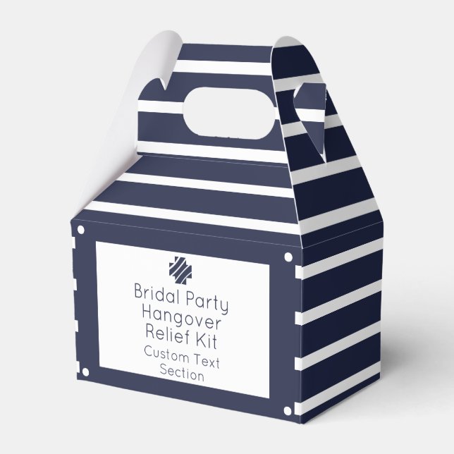 Bridal Party Hangover Relief Kit Favour Box (Front Side)