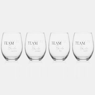 Bridal Party Personalised Stemless Wine Glass