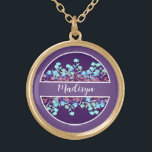 Bridal Party Personalised Watercolor Flower Gold Plated Necklace<br><div class="desc">Celebrate your special day with our Bridal Party Personalised Watercolor Flower Gold Plated Necklace. This stunning piece of jewellery is not only a beautiful accessory, but also a thoughtful way to say thank you to your bridal party. The intricate design of the personalised watercolor flower makes it a perfect gift...</div>
