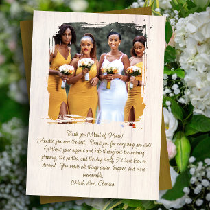 Bridal Party Photo Message Thank You Cards