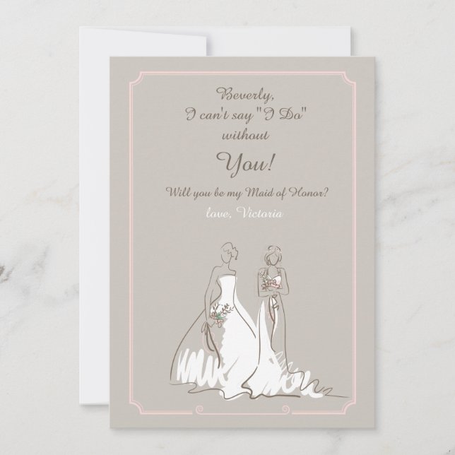 Bridal Party Request Card (Front)