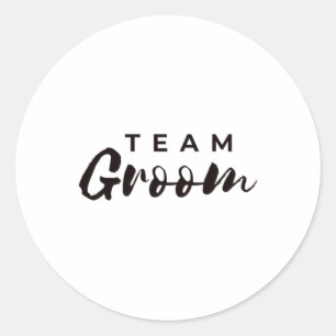 Bridal Party Team Bride Team Groom Premium _1 Classic Round Sticker