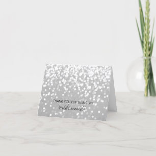 Bridal Party Thank You Card - Sparkling Grey