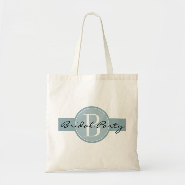 Bridal party tote bags with custom monogram name (Front)