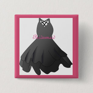 Bridal Party Wedding Dress Bridesmaid Button Pin
