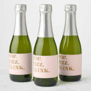 Bridal Pop Fizz Clink Mini Sparkling Wine Bottle L Label