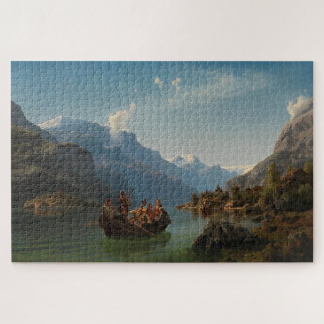 Bridal Procession On the Hardangerfjord Jigsaw Puzzle (Horizontal)