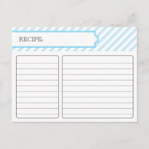 Bridal Recipe Card - Blue