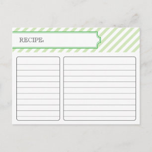 Bridal Recipe Card - Green