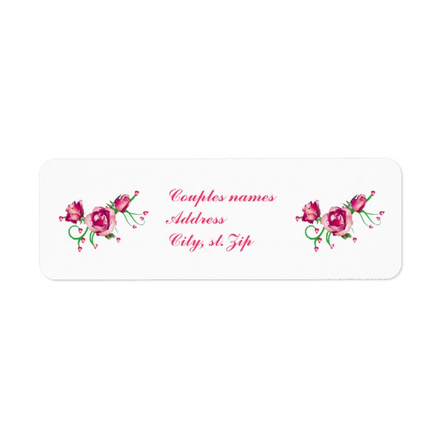 Bridal Rose Labels (Front)