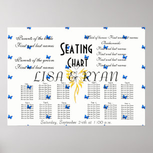 Bridal Seating Chart Personalise Destiny Destiny'S