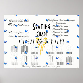 Bridal Seating Chart Personalise Destiny Destiny'S