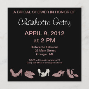 Bridal Shoes Bridal Shower Invitations