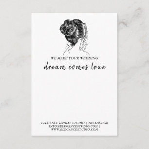 Bridal Show Hair Tie Scrunchie Note Card
