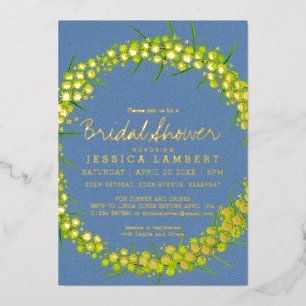 Bridal Shower Acacia yellow art flowers