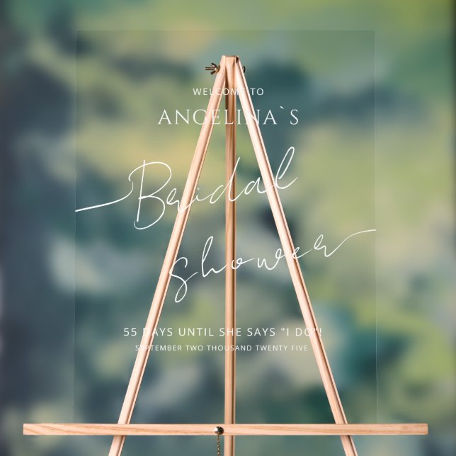 Bridal shower Acrylic Sign WELCOME (Neutral)