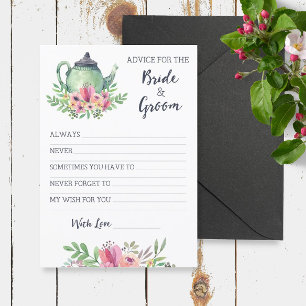 Bridal Shower Advice for Bride and Groom Invitation