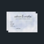 Bridal Shower Advice Game Cloud 9 Pastel Blue Chic Stationery<br><div class="desc">An advice and wishes game,  bridal shower card with a Cloud 9 theme,  featuring a pastel blue background with fluffy clouds,  modern script calligraphy and simple,  clean,  modern typography. Matching items available.</div>
