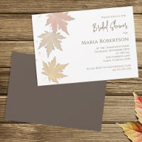 Bridal Shower Autumn Fall Leaves Botanical Foliage