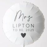 Bridal Shower Bachelorette Mrs To Be Balloon<br><div class="desc">The perfect balloon for a bridal shower,  bachelorette,  hen party or to announce an engagement. The name and line below can be edited.</div>