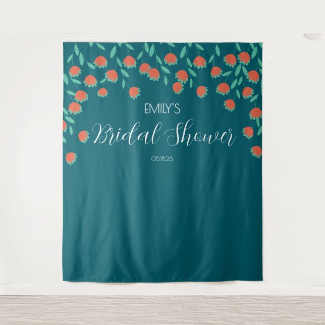 Bridal Shower Backdrop Tapestry (Front)