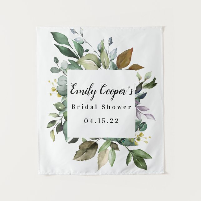 Bridal Shower Banner Fabric Sign Tapestry (Front)