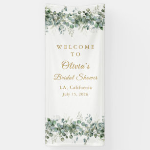 Bridal Shower Banner, Greenery Wedding Bridal Show Banner