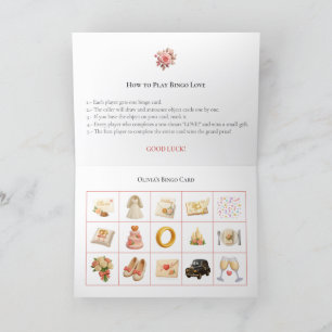 Bridal Shower Bingo Game Board3. Fun Party Holiday Card