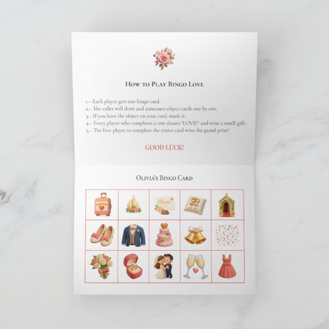 Bridal Shower Bingo Game Board5. Fun Party Holiday Card (Inside)