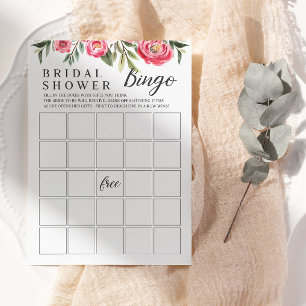 Bridal Shower Bingo Game Card