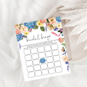 Bridal Shower Bingo Game Chic Garden Floral