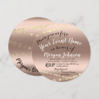 Bridal Shower Birthday Confetti Rose Gold