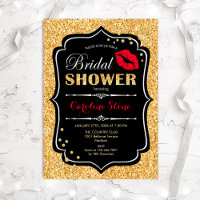 Bridal Shower - Black Red Gold