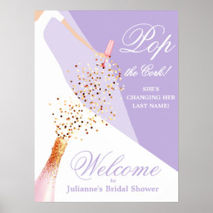 Bridal Shower Black Welcome Poster