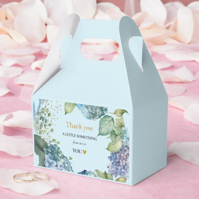 Bridal Shower Blue Hydrangeas Thank you Favour Box (Wedding)