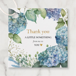 Bridal Shower Blue Hydrangeas Thank you Favour Tags