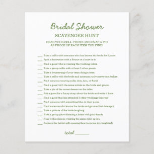 Bridal Shower Blue Scavenger Hunt