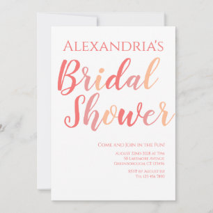Bridal Shower Boho Typography Party Invitation