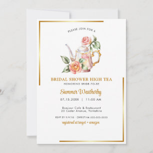 bridal shower,bridal tea party,bridal shower tea p invitation